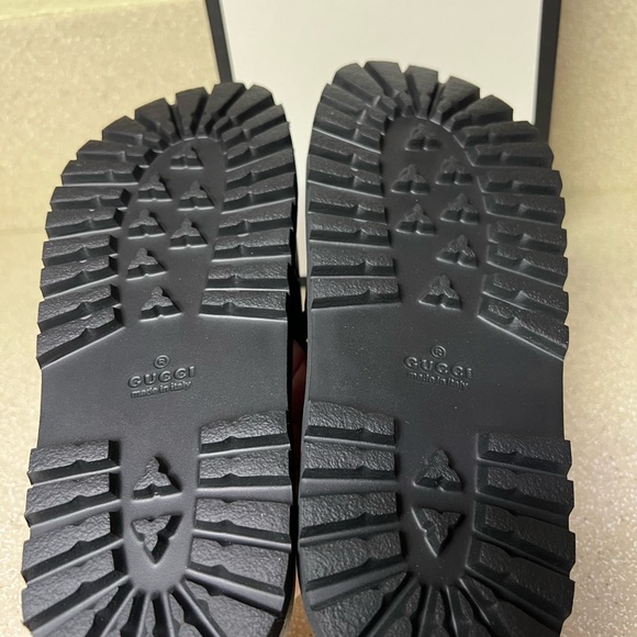 Gucci Guccissima Monogram Lug Sole Slide Sandal Black 6G / 7US - Picture 8 of 8